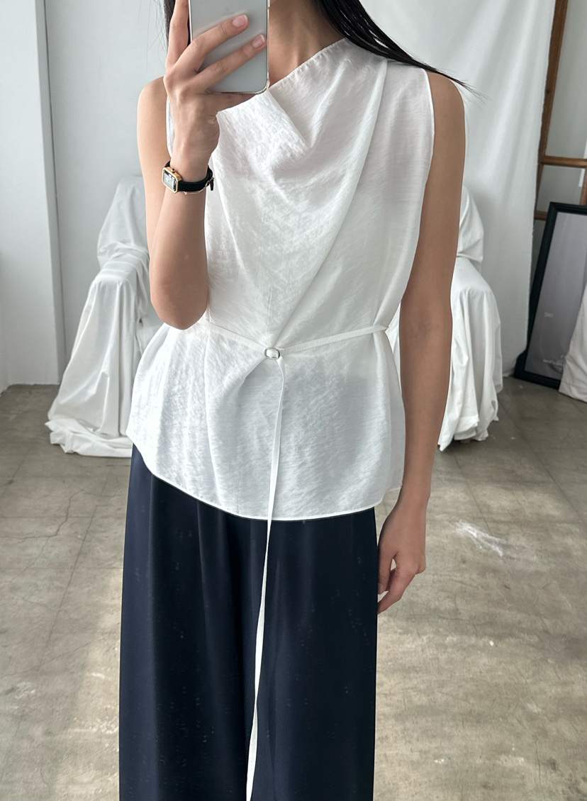 LE VASE韓國東大門直郵女裝新款熱賣人氣吊帶背心含腰繩LE VASE吊帶/背心