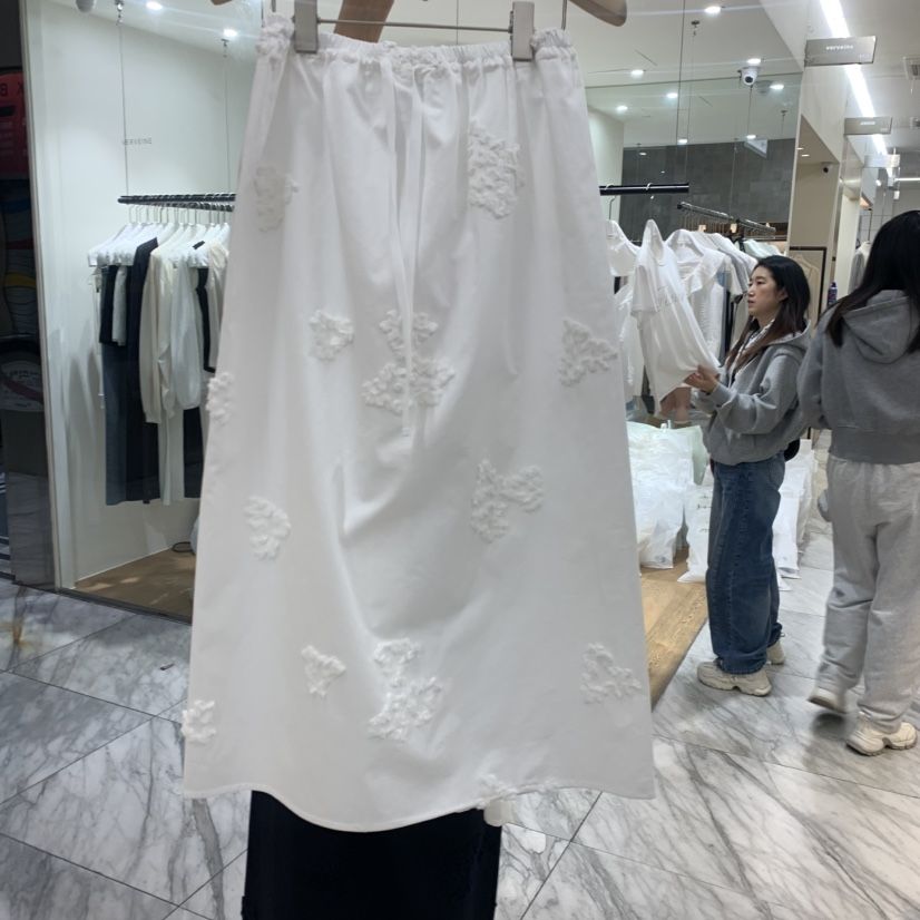 VELVET UNDERGROUND韓國東大門代購女士新款熱賣半身裙中短裙刺繡棉VELVET UNDERGROUND半身裙/中短裙