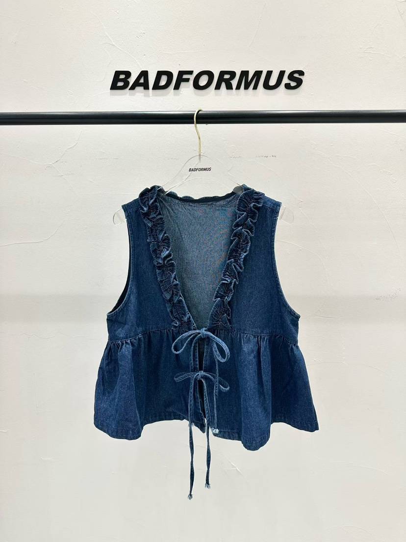 BADFORMUS韓國東大門代購女士新品人氣推薦熱賣休閑馬甲格子BADFORMUS馬甲