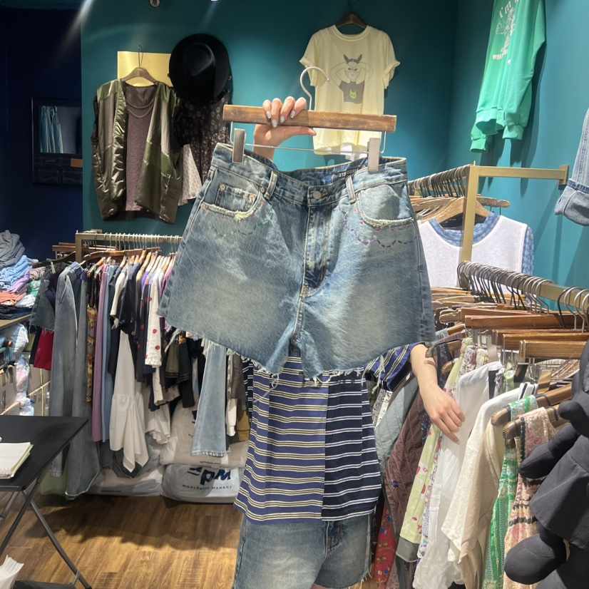 MERCI LINDA韓國直郵女士新品推薦休閑26春夏短褲手工刺繡MERCI LINDA短褲