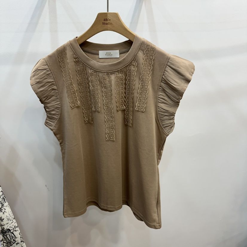 ABLESTUDIO韓國代購女裝新款職業26春夏26夏季襯衫蕾絲衫蕾絲ABLESTUDIO襯衫/蕾絲衫