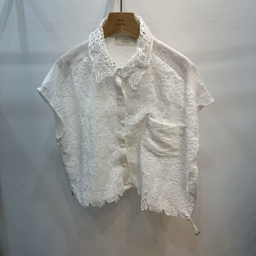 ABLESTUDIO韓國直郵女士新品推薦26春夏時尚休閑襯衫蕾絲衫ABLESTUDIO襯衫/蕾絲衫