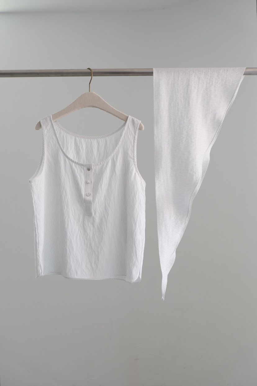 SORBET/FLAT WHITE韓國直郵實拍女裝新品休閑套裝套裝圍巾SORBET/FLAT WHITE套裝