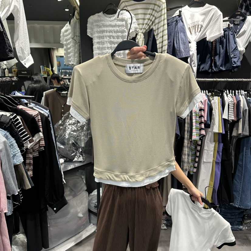 STAR-L韓國東大門直郵女士新品26夏季時尚人氣熱賣休閑T恤STAR-LT恤