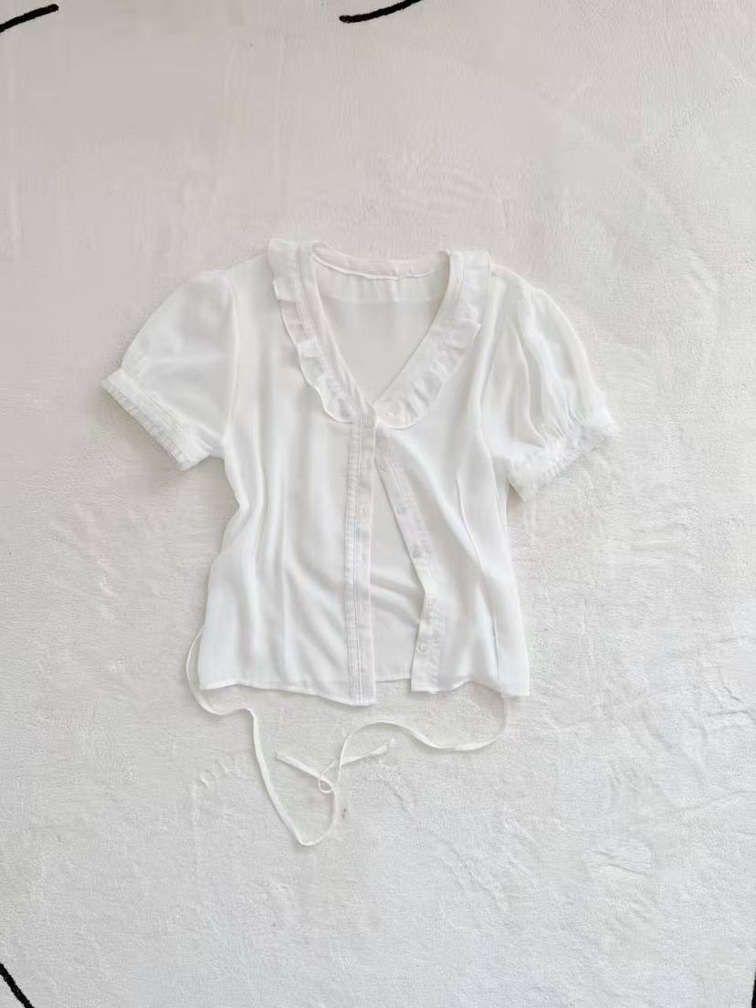 OLI SEOUL韓國代購女裝新品休閑26春夏職業人氣襯衫蕾絲衫OLI SEOUL襯衫/蕾絲衫