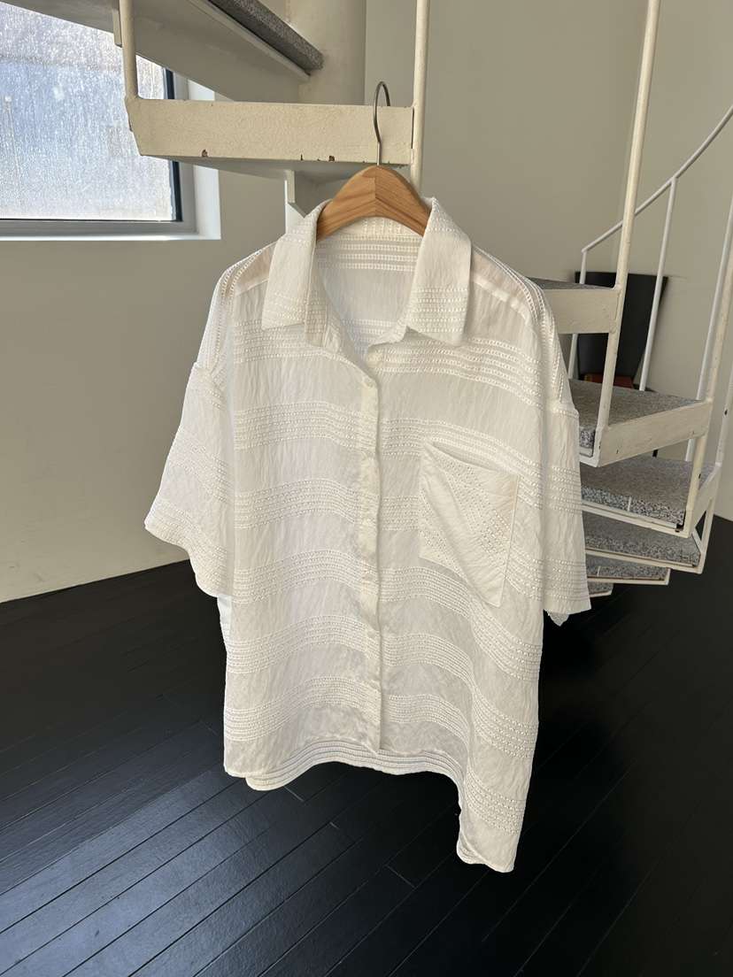 AS THOUGHT韓國直郵女裝新品推薦時尚26夏季休閑襯衫蕾絲衫AS THOUGHT襯衫/蕾絲衫