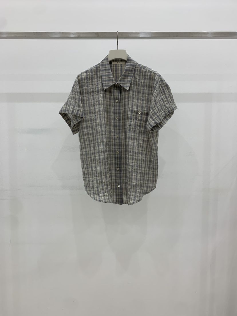 ARVE東大門實拍韓國女裝新品26春夏職業人氣襯衫蕾絲衫格紋ARVE襯衫/蕾絲衫
