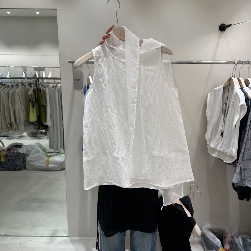 Color B韓國代購女士新品時尚休閑熱賣職業吊帶背心圍巾Color B吊帶/背心