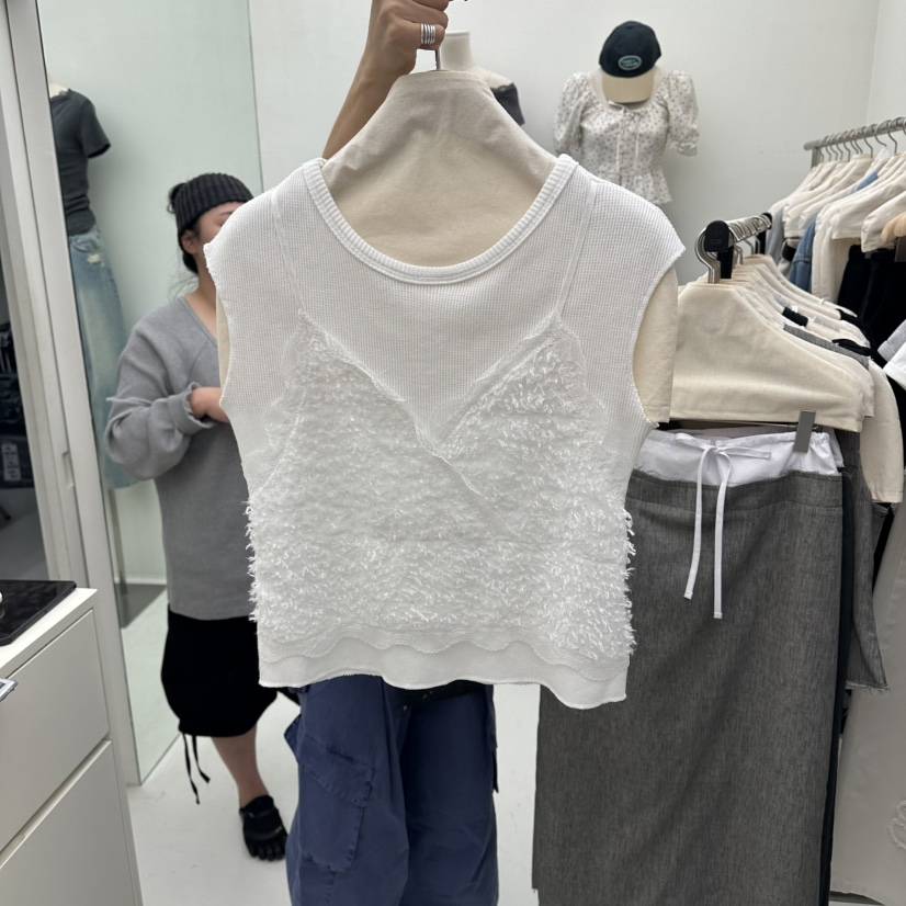 CHAV韓國東大門直郵女士新品26春夏推薦職業26夏季吊帶背心鵝CHAV吊帶/背心
