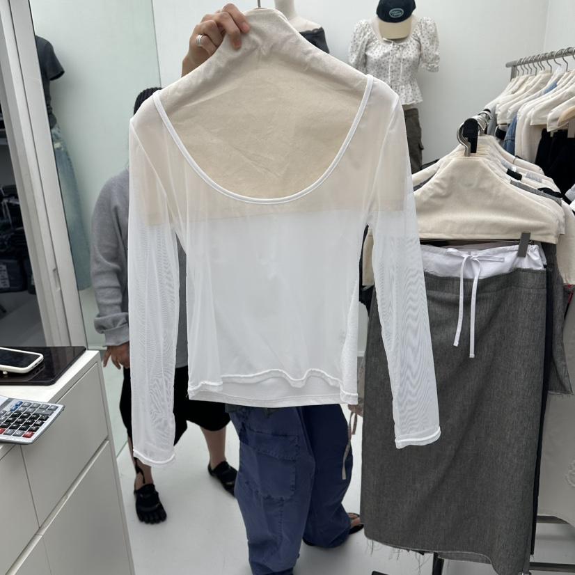 CHAV韓國直郵實拍女士新品26夏季推薦26春夏職業時尚長袖T恤CHAV長袖T恤