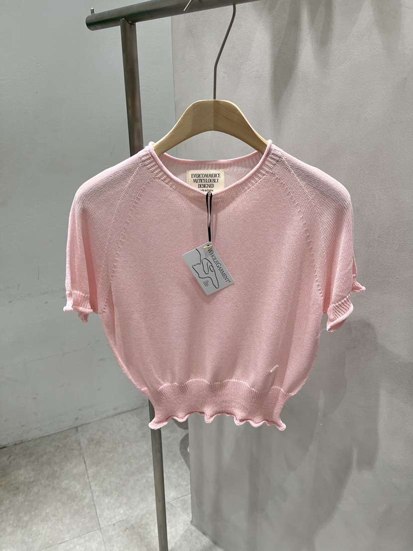 EVERCOMMERCE METICULOUSLY DESIGNED韓國直郵實拍女士新款人氣針織衫亞麻EVERCOMMERCE METICULOUSLY DESIGNED針織衫
