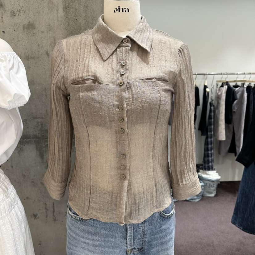 PITA/THEVERLIN韓國東大門直郵女裝新品休閑推薦襯衫蕾絲衫PITA/THEVERLIN襯衫/蕾絲衫