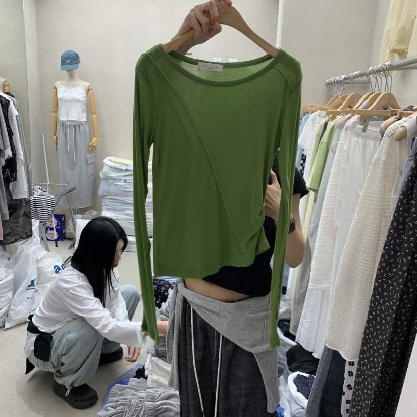 BREEZE韓國東大門直郵女裝新款人氣職業熱賣休閑時尚長袖T恤BREEZE長袖T恤
