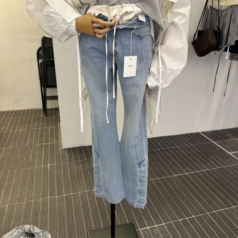FIND-P韓國直郵實拍女士新款職業26夏季26春夏熱賣牛仔褲FIND-P牛仔褲
