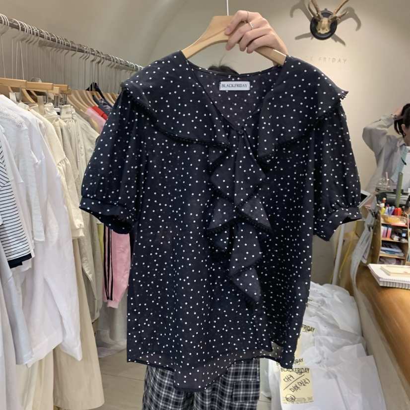 BLACKFRIDAY東大門實拍韓國女士新款休閑26夏季襯衫蕾絲衫BLACK FRIDAY襯衫/蕾絲衫