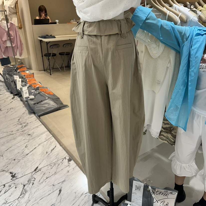 REPELLER韓國東大門直郵女裝新品26春夏推薦休閑褲荷葉邊REPELLER休閑褲