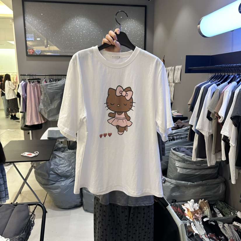 CREDITO韓國直郵女士新品人氣休閑時尚職業26春夏26夏季T恤CREDITOT恤