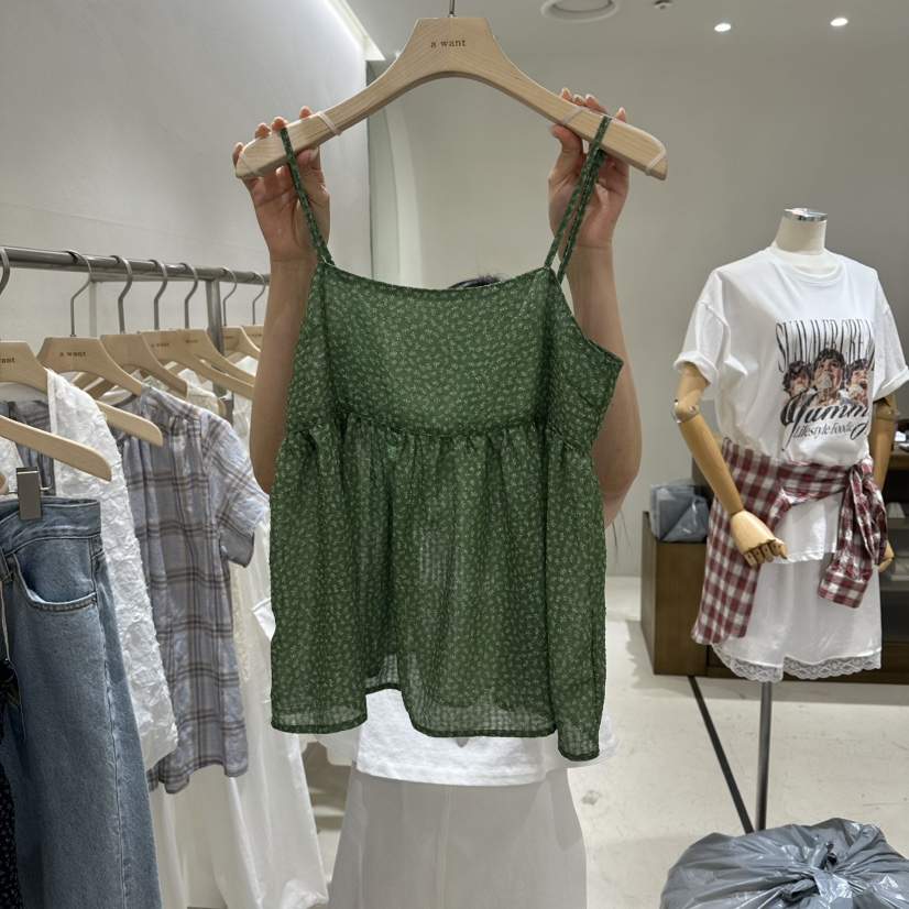 A WANT韓國直郵女裝新款26夏季時尚26春夏推薦人氣吊帶背心A WANT吊帶/背心