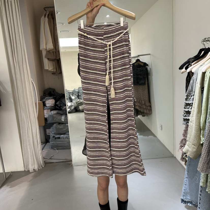 VAULT韓國直郵女裝新款26春夏休閑熱賣26夏季休閑褲含腰繩VAULT休閑褲