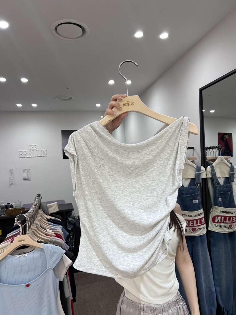 BRELLIN韓國直郵女士新品熱賣推薦職業26春夏吊帶背心不對稱BRELLIN吊帶/背心