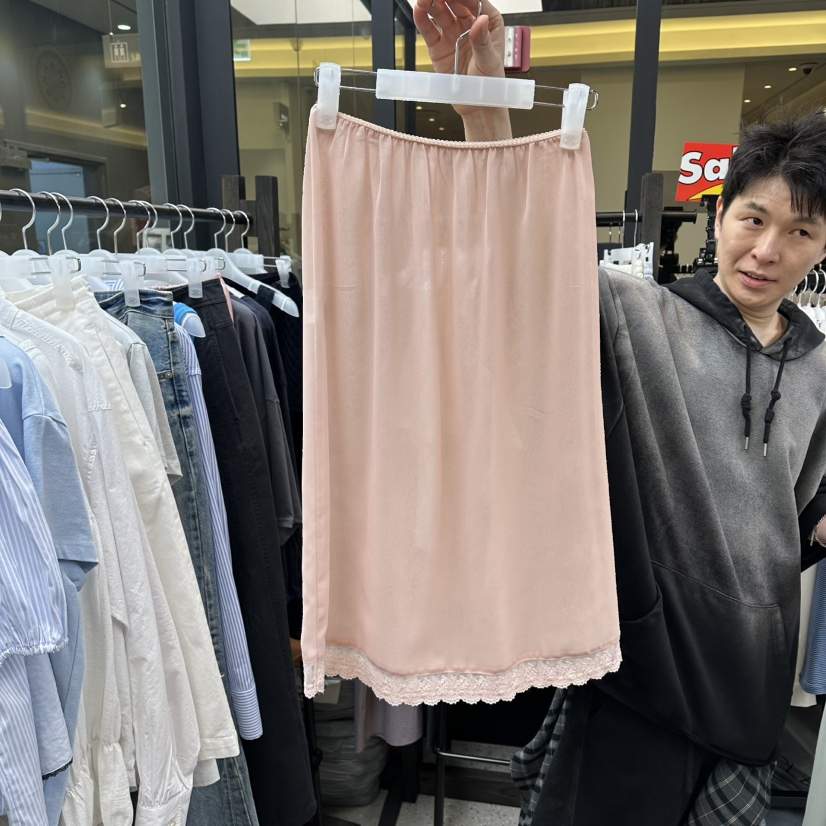 LE ETOILE韓國直郵女士新款休閑熱賣半身裙中短裙雪紡蕾絲Le etoile半身裙/中短裙