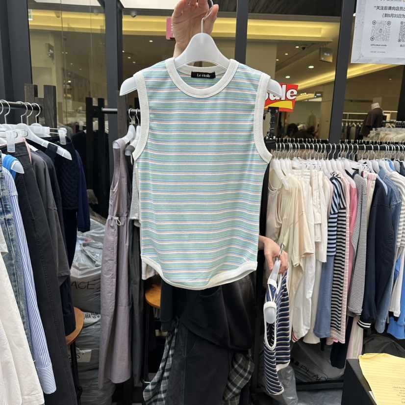 LE ETOILE韓國直郵實拍女士新款26夏季休閑吊帶背心撞色Le etoile吊帶/背心