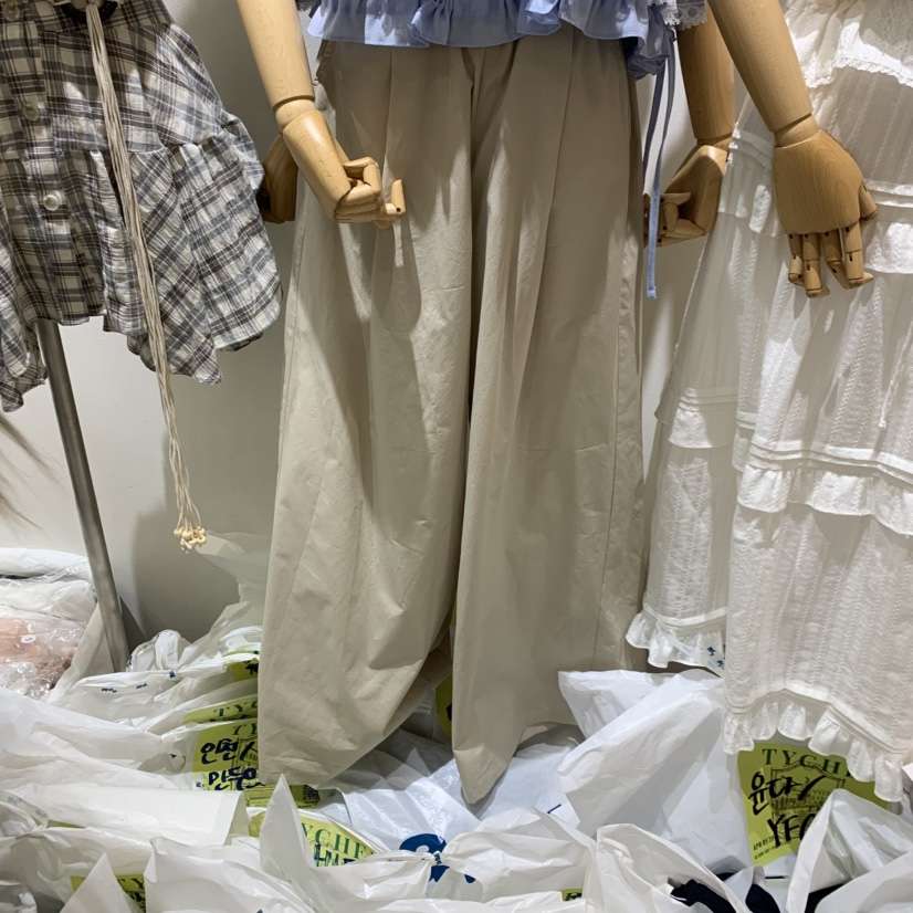 TYCHE東大門實拍韓國女士新品熱賣26夏季時尚休閑褲口袋蕾絲TYCHE休閑褲