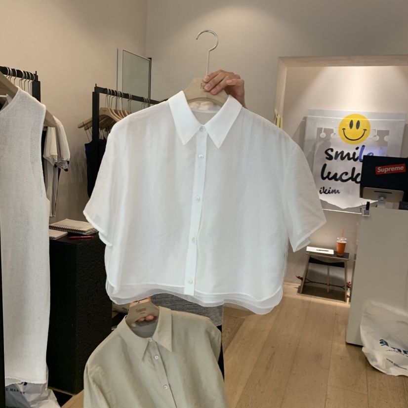 LA MAGIE FEMME韓國直郵實拍女裝新品熱賣26夏季襯衫蕾絲衫Lamagie Femme襯衫/蕾絲衫