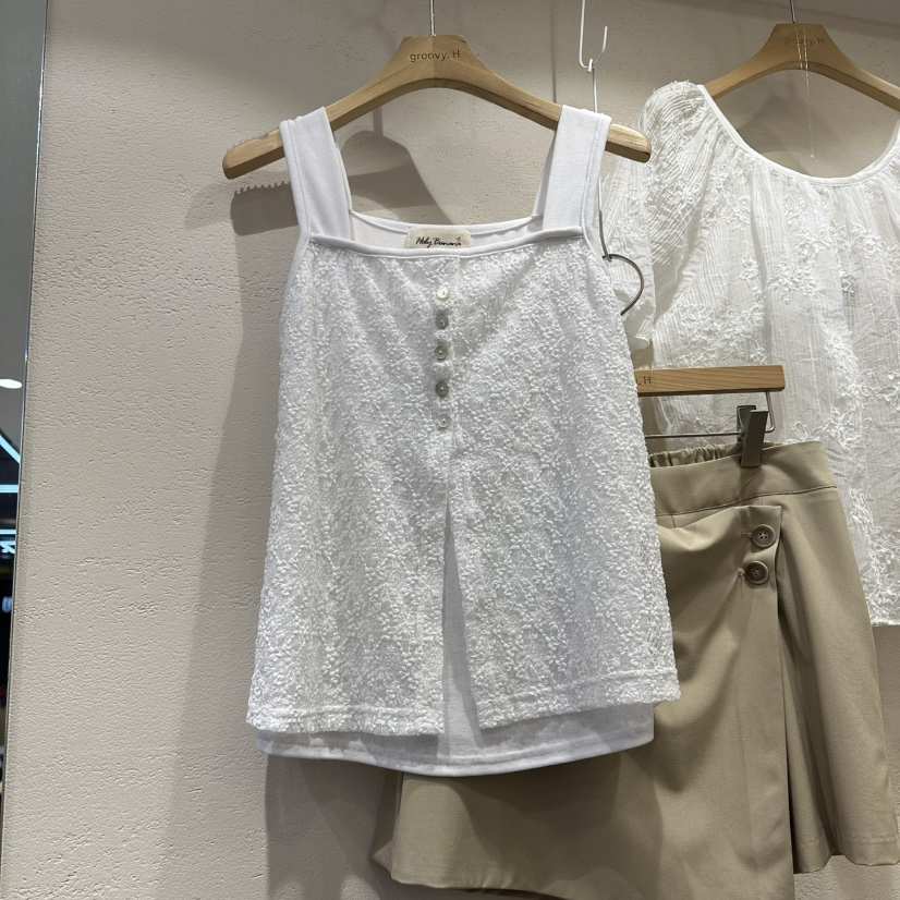 HOLYBANANA韓國東大門代購女裝新款26夏季26春夏吊帶背心groovy.H/HOLYBANANA吊帶/背心