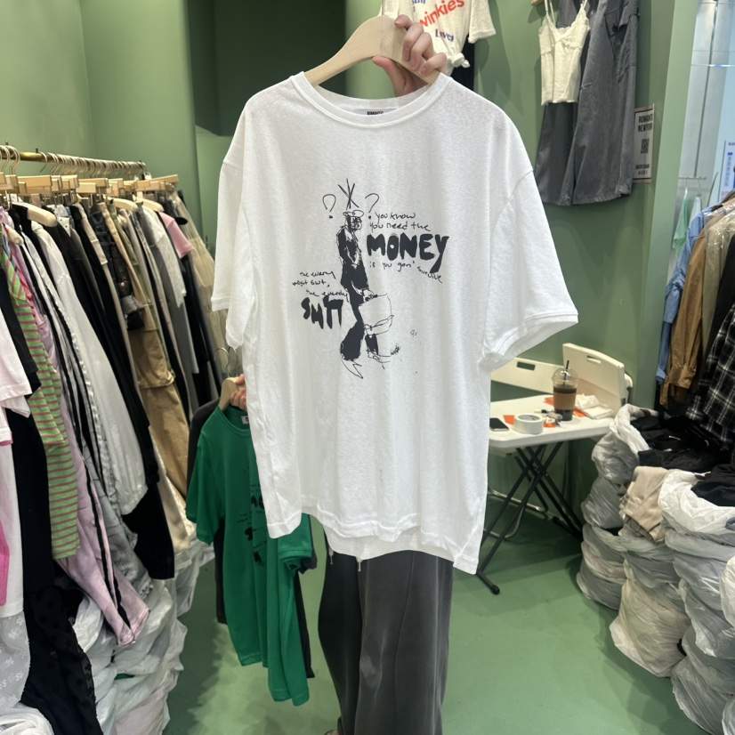 ROMANTIC NEWYORK韓國東大門直郵女裝新品休閑職業26夏季T恤ROMANTIC NEWYORKT恤