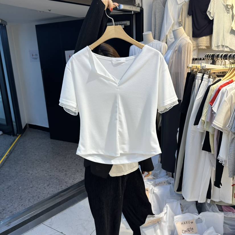 HARU-Q韓國直郵女裝新品26春夏人氣推薦休閑時尚職業T恤HARU-QT恤