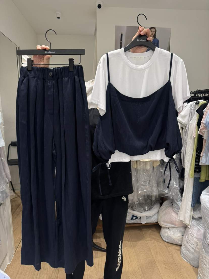 BIEN GARDER韓國東大門直郵女裝新品熱賣休閑時尚套裝亞麻BIEN GARDER套裝