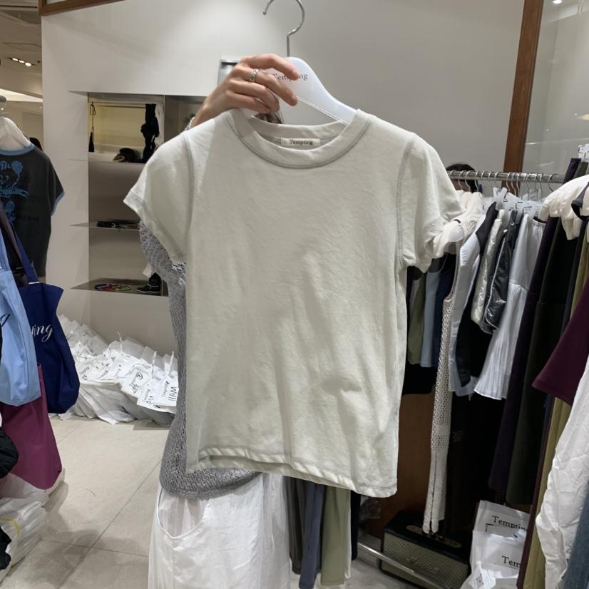 TEMPTING韓國直郵實拍女裝新品熱賣職業人氣休閑26春夏T恤TEMPTINGT恤