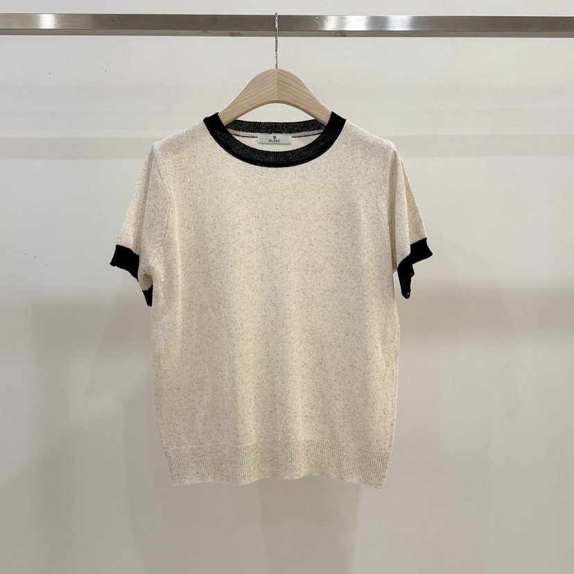 BLANC-A東大門實拍韓國女裝新品26春夏休閑推薦針織衫撞色BLANC-A針織衫