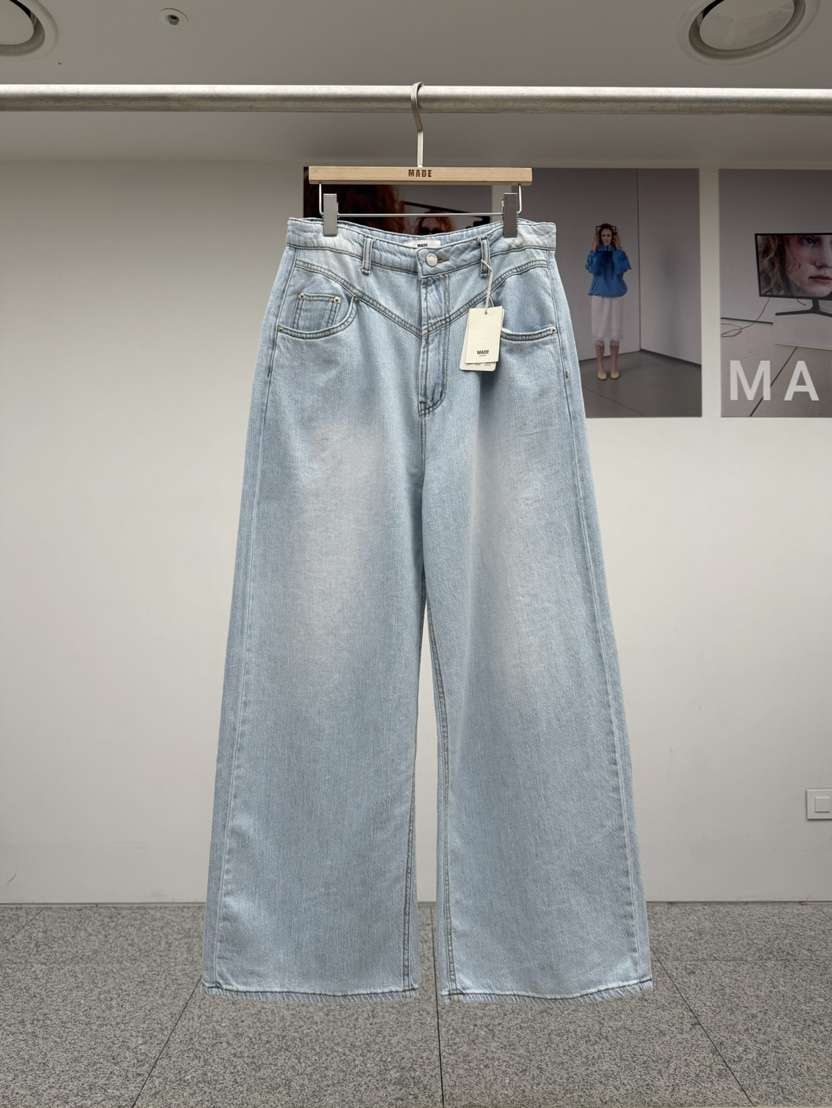 MADE-P韓國代購女士新款推薦休閑職業26夏季人氣26春夏牛仔褲MADE-P牛仔褲