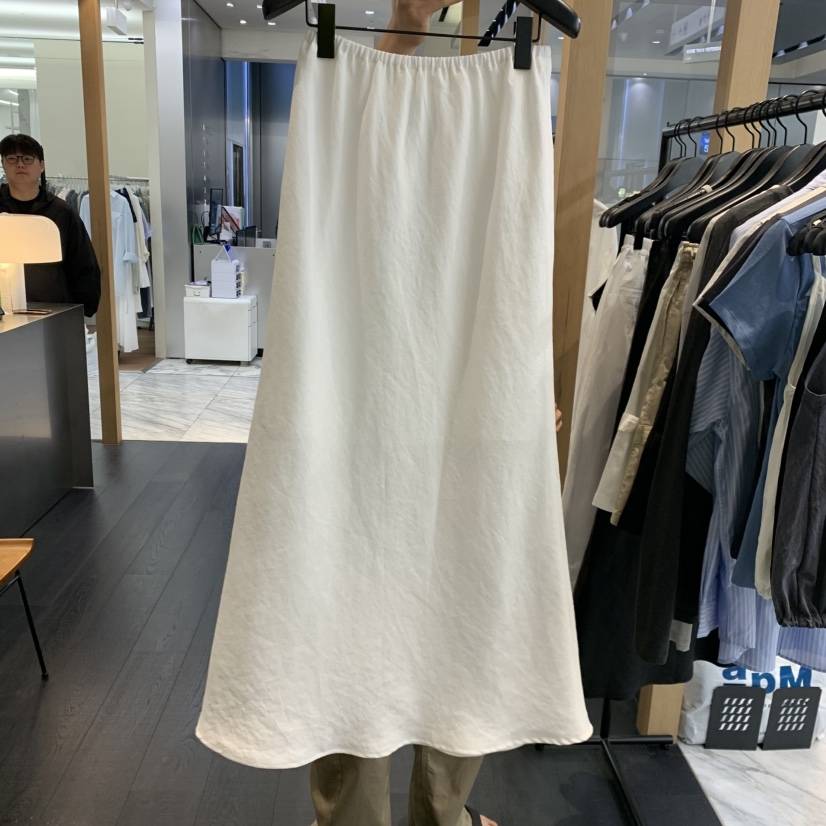 OBJECT東大門實拍韓國女裝新品26夏季職業熱賣人氣長裙亞麻OBJECT長裙