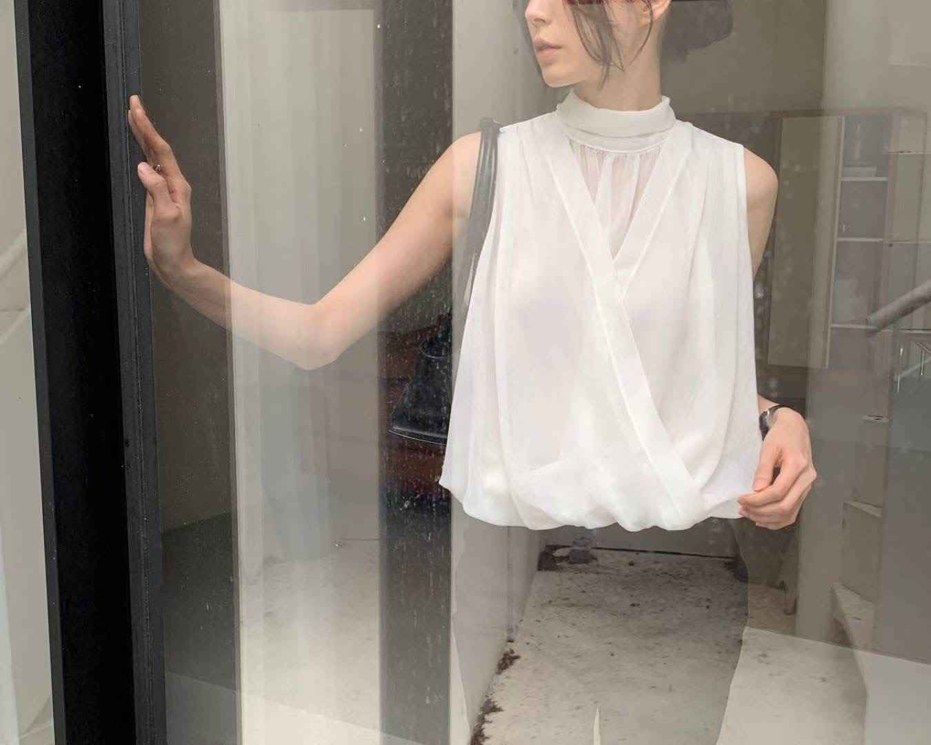 SOMETHINGELSE韓國代購女裝新品休閑熱賣時尚26春夏襯衫蕾絲衫SOMETHINGELSE襯衫/蕾絲衫