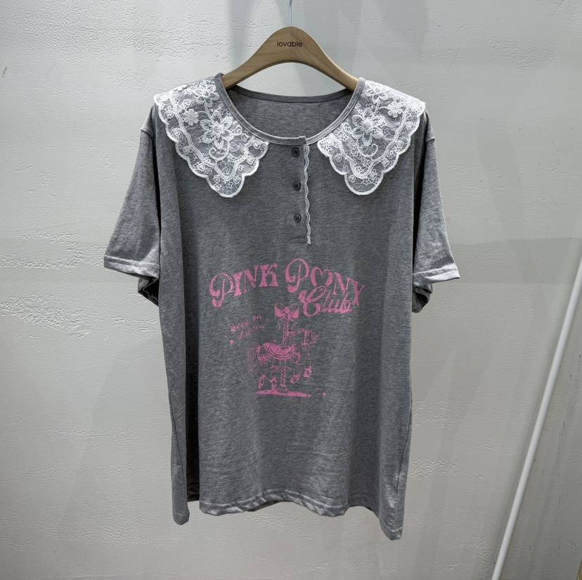 LOVABLE東大門實拍韓國女裝新品職業26春夏熱賣26夏季T恤LOVABLET恤