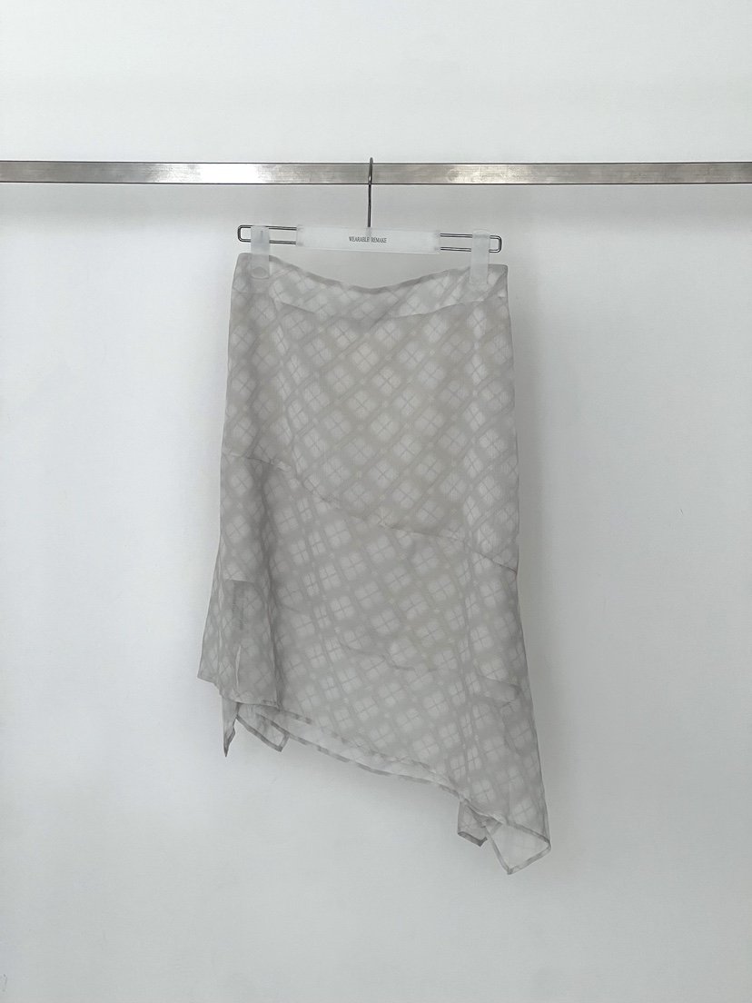 WEARABLE-L韓國直郵實拍女裝新品26夏季半身裙中短裙不對稱WEARABLE半身裙/中短裙