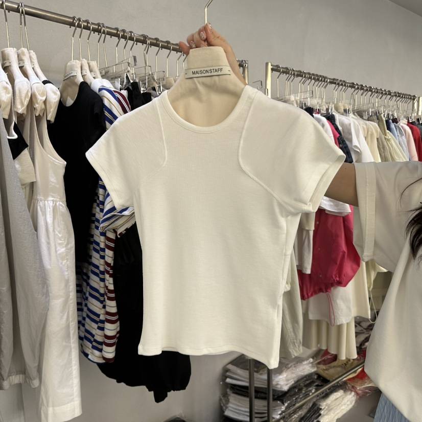 DOUBLE STANDARD/LE SMOKING/MAISONSTAFF韓國東大門直郵女士新品職業T恤MAISONSTAFFT恤