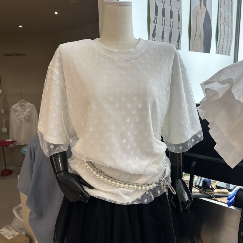 CHEAP-CHIC東大門實拍韓國女士新品休閑職業襯衫蕾絲衫網眼CHEAP-CHIC/CHARLES THE SECOND襯衫/蕾絲衫