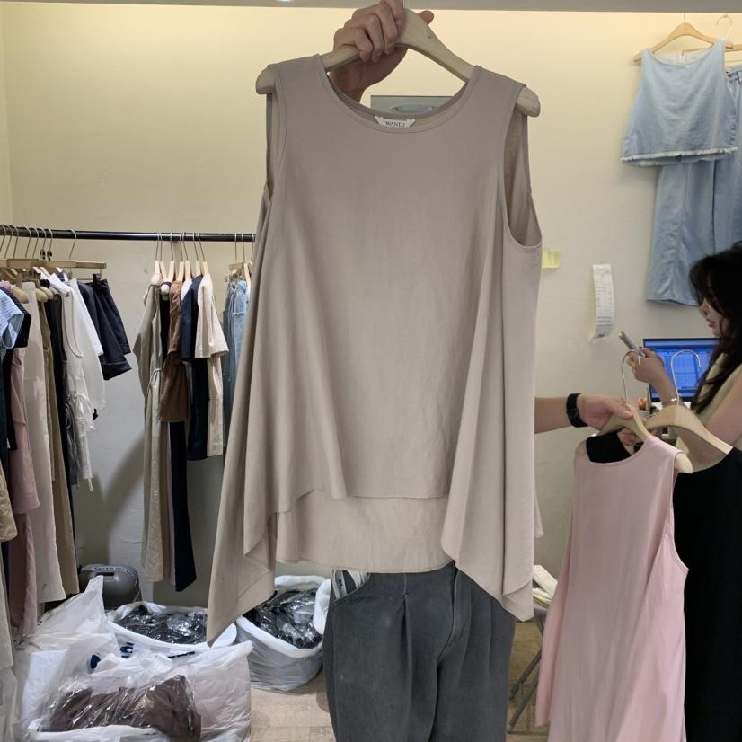 W AND J韓國東大門直郵女裝新品推薦休閑人氣職業吊帶背心W AND J吊帶/背心