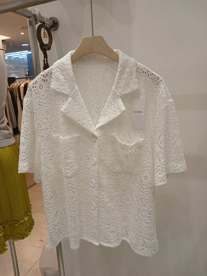 BLOWING韓國東大門代購女裝新品休閑26春夏襯衫蕾絲衫蕾絲BLOWING-2件起襯衫/蕾絲衫