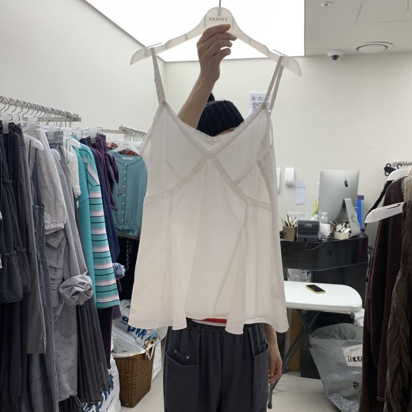 SOLD OUT韓國代購女士新款26春夏熱賣26夏季休閑吊帶背心SOLD OUT吊帶/背心