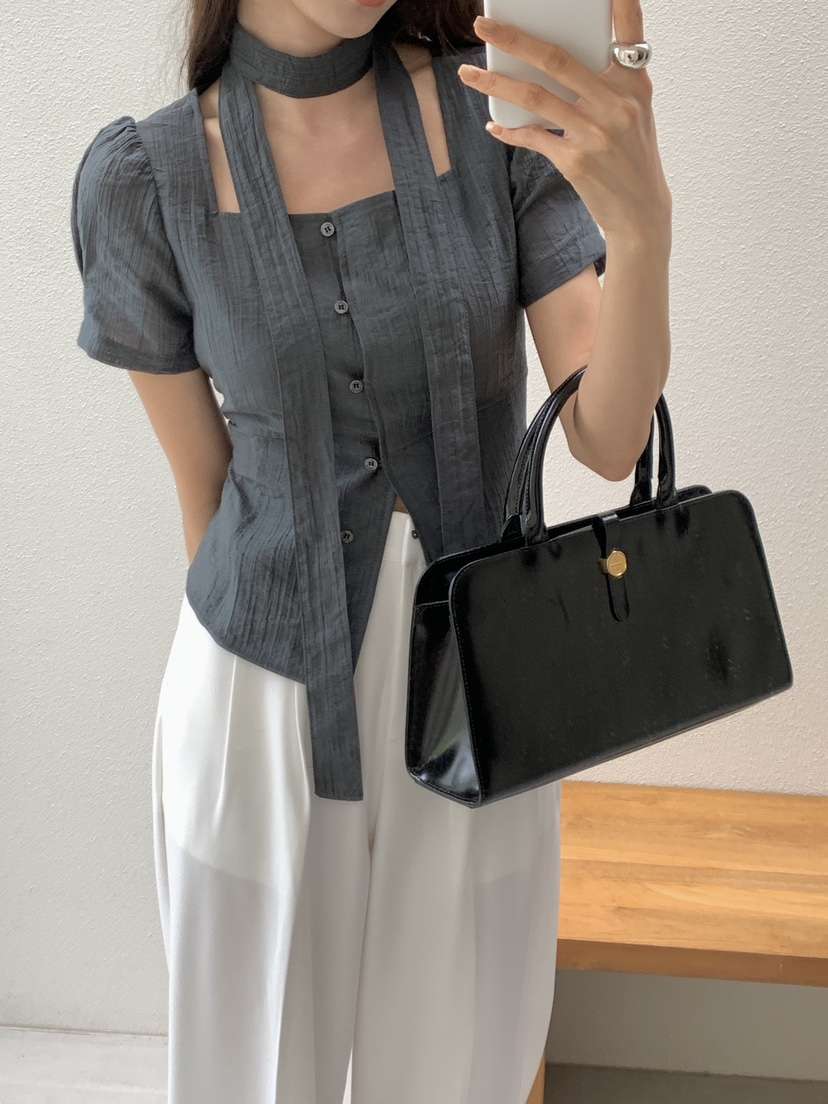 FRILL-T/DADA韓國代購女士新品26春夏職業人氣襯衫蕾絲衫FRILL-T/DADA襯衫/蕾絲衫