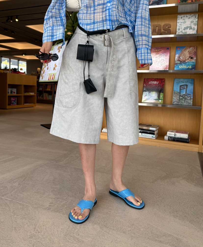 DENVER韓國東大門代購女士新品26春夏人氣推薦短褲不含腰帶DENVER短褲