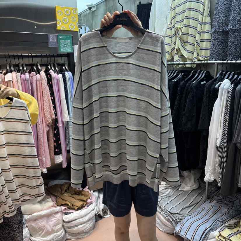 RUNWAY-런웨이韓國東大門直郵女裝新品職業26夏季長袖T恤RUNWAY長袖T恤