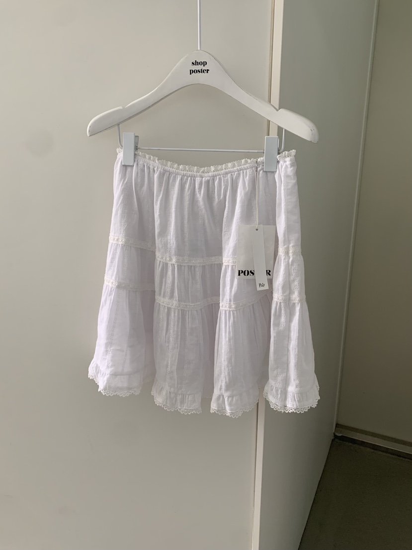 SHOP POSTER東大門實拍韓國女裝新品職業時尚熱賣短裙蕾絲SHOP_POSTER短裙