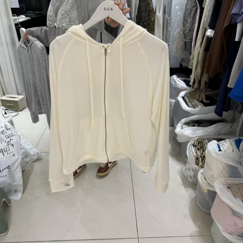 EGG IS韓國東大門直郵女裝新款職業推薦休閑衛衣拉鏈連帽衫EGG IS衛衣