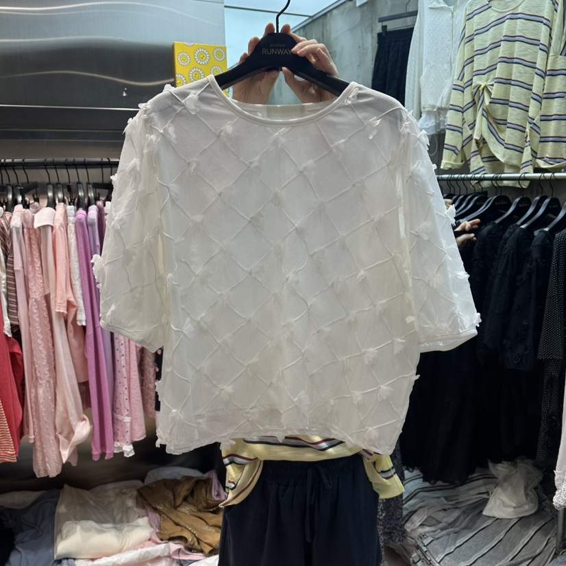 RUNWAY-런웨이韓國直郵女裝新品26夏季時尚26春夏襯衫蕾絲衫RUNWAY襯衫/蕾絲衫